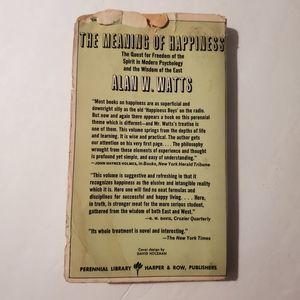 Vintage Accents - THE MEANING OF HAPPINESS Alan W. Watts Book Vintage Accents - THE MEANING OF HAPPINESS Alan W. Watts Book